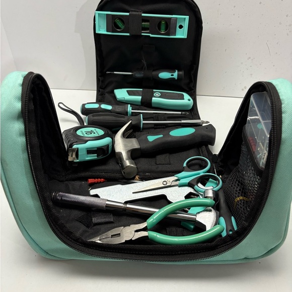 Her Hardware Tool Bag with Assorted Tools – Compact Durable Carry Case Set - Picture 3 of 9